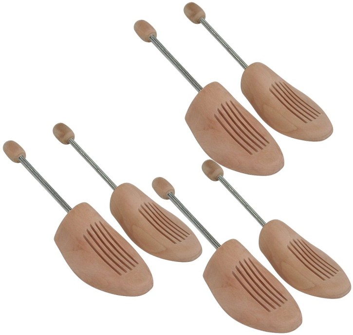 DELFA Holz Spiralfeder Schuhspanner 44/45 (Set von 3 Paar)